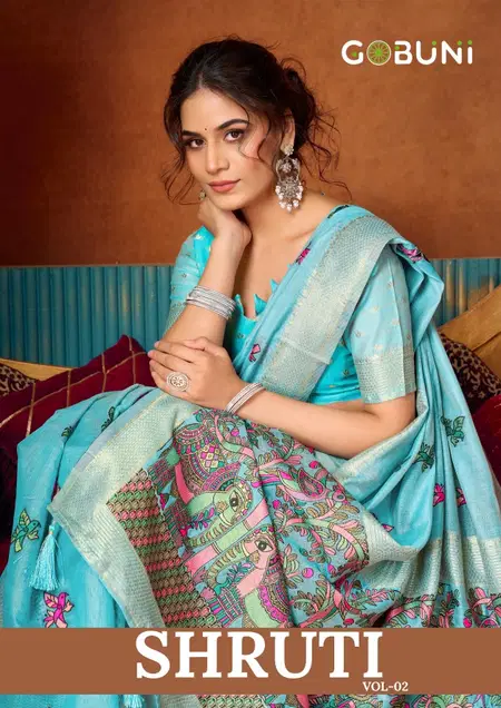 Shruti Vol 2 By Gobuni Modal Katha Work With Mina Wholesale Saree In India